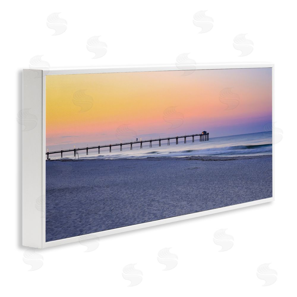 Daniel Sproul Sunrise Beach Shore White Framed Giclee Wall Art Print