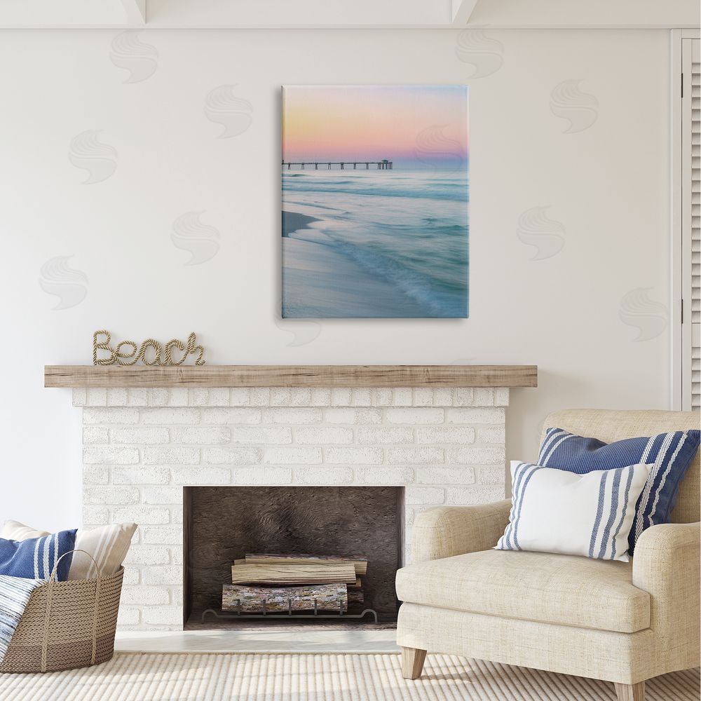 Daniel Sproul Beach Waves Photography Canvas Wall Art Print in Room