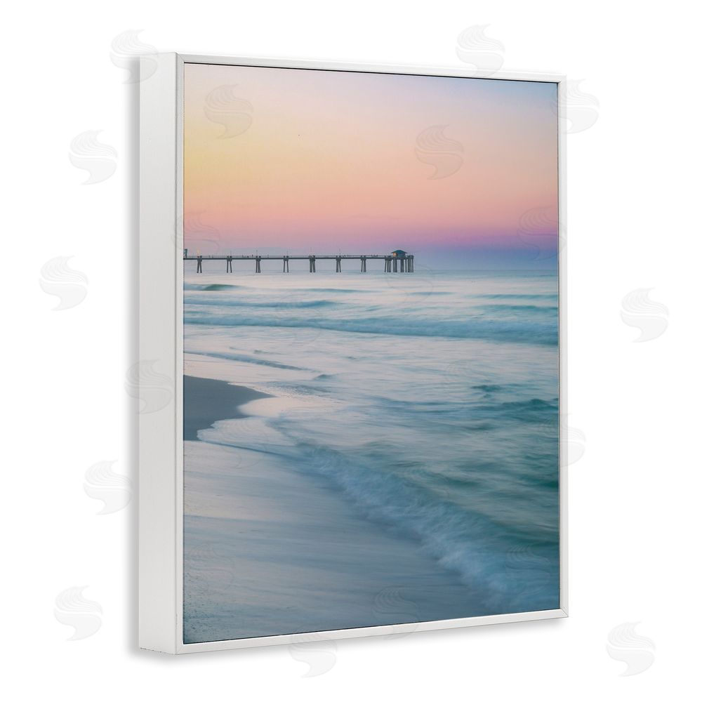 Daniel Sproul Beach Waves Photography White Framed Giclee Wall Art Print