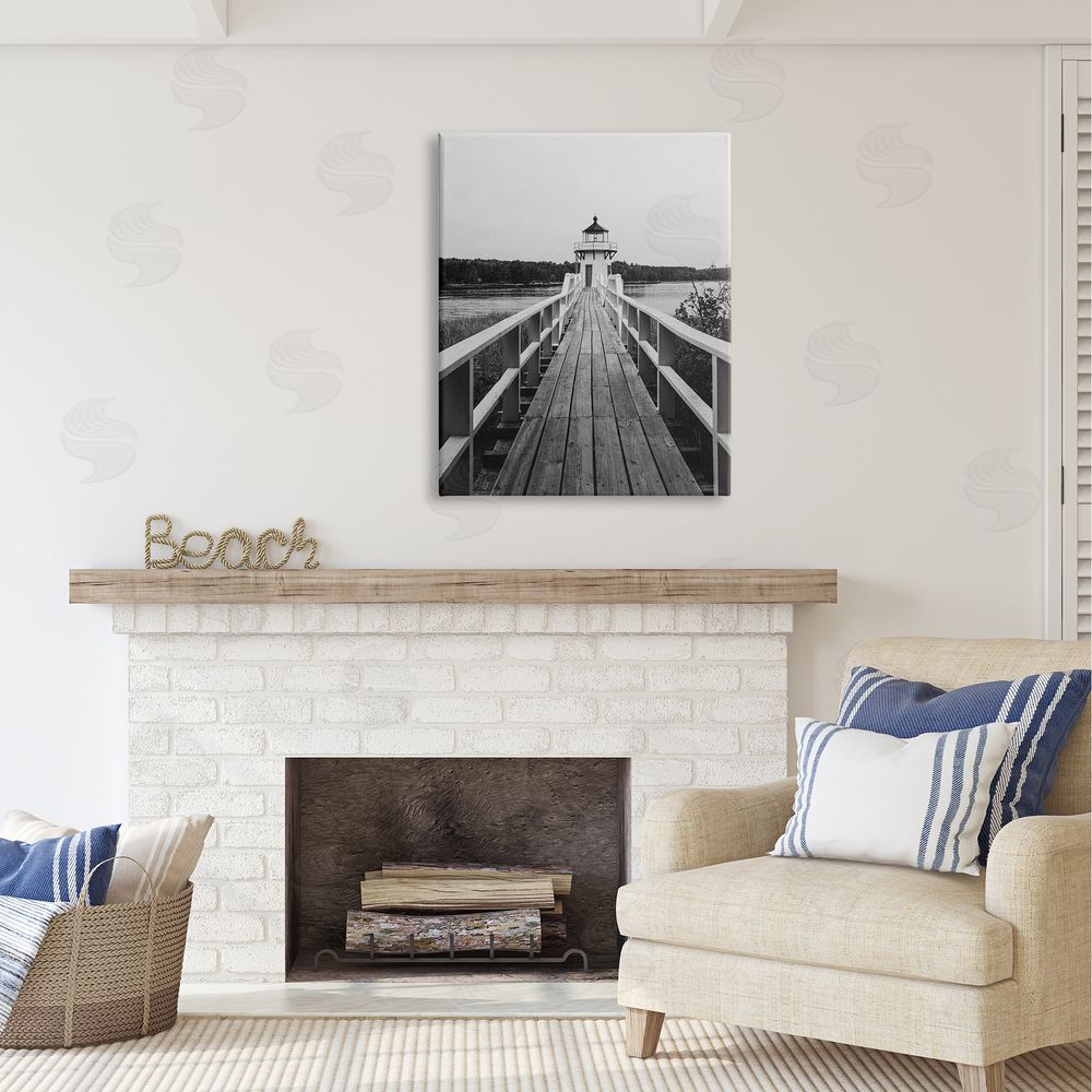 Daniel Sproul Rustic Lighthouse Photography Canvas Wall Art Print in Room