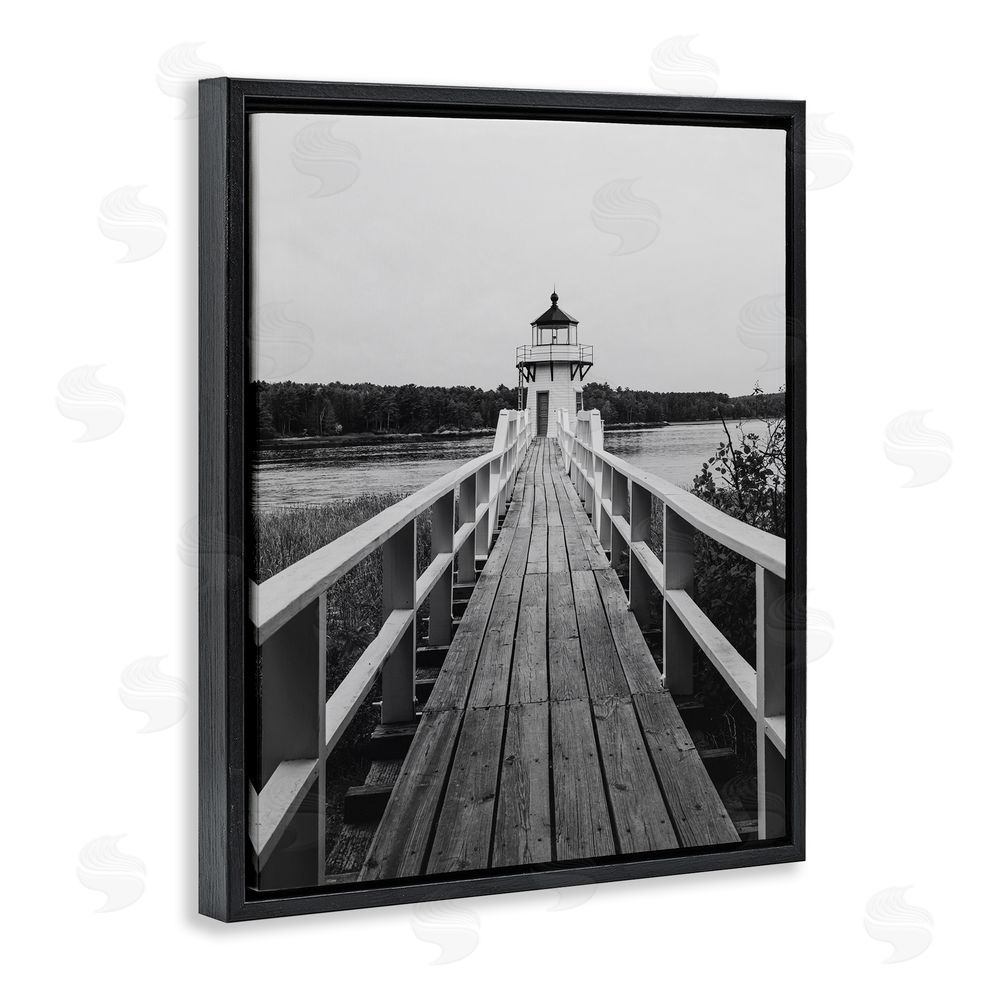 Daniel Sproul Rustic Lighthouse Photography Black Floating Frame Canvas Wall Art Print
