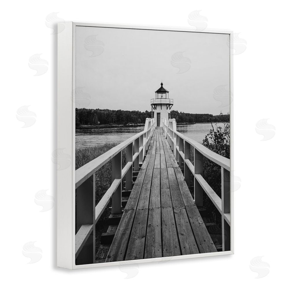 Daniel Sproul Rustic Lighthouse Photography White Framed Giclee Wall Art Print