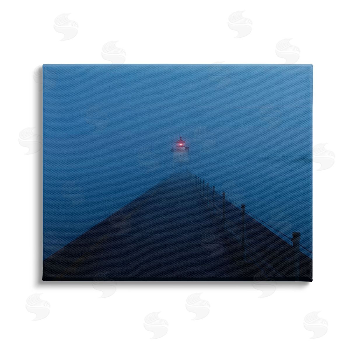 Daniel Sproul Foggy Lighthouse Dock Canvas Wall Art Print
