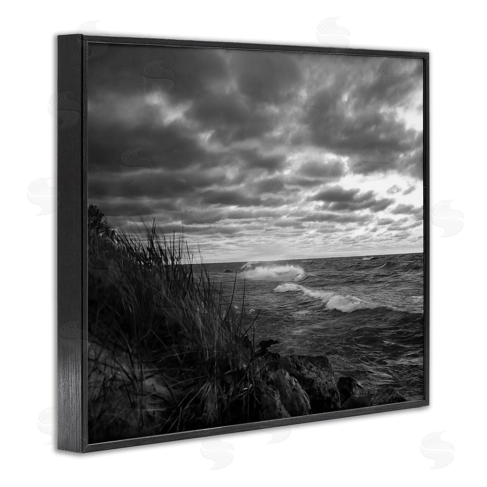 Steve Toole Stormy Sea Photography Black Framed Giclee Wall Art Print