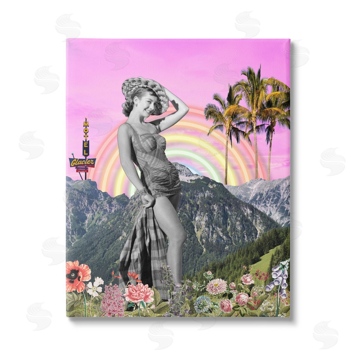 Regina Moore Summer Woman & Flowers Canvas Wall Art Print
