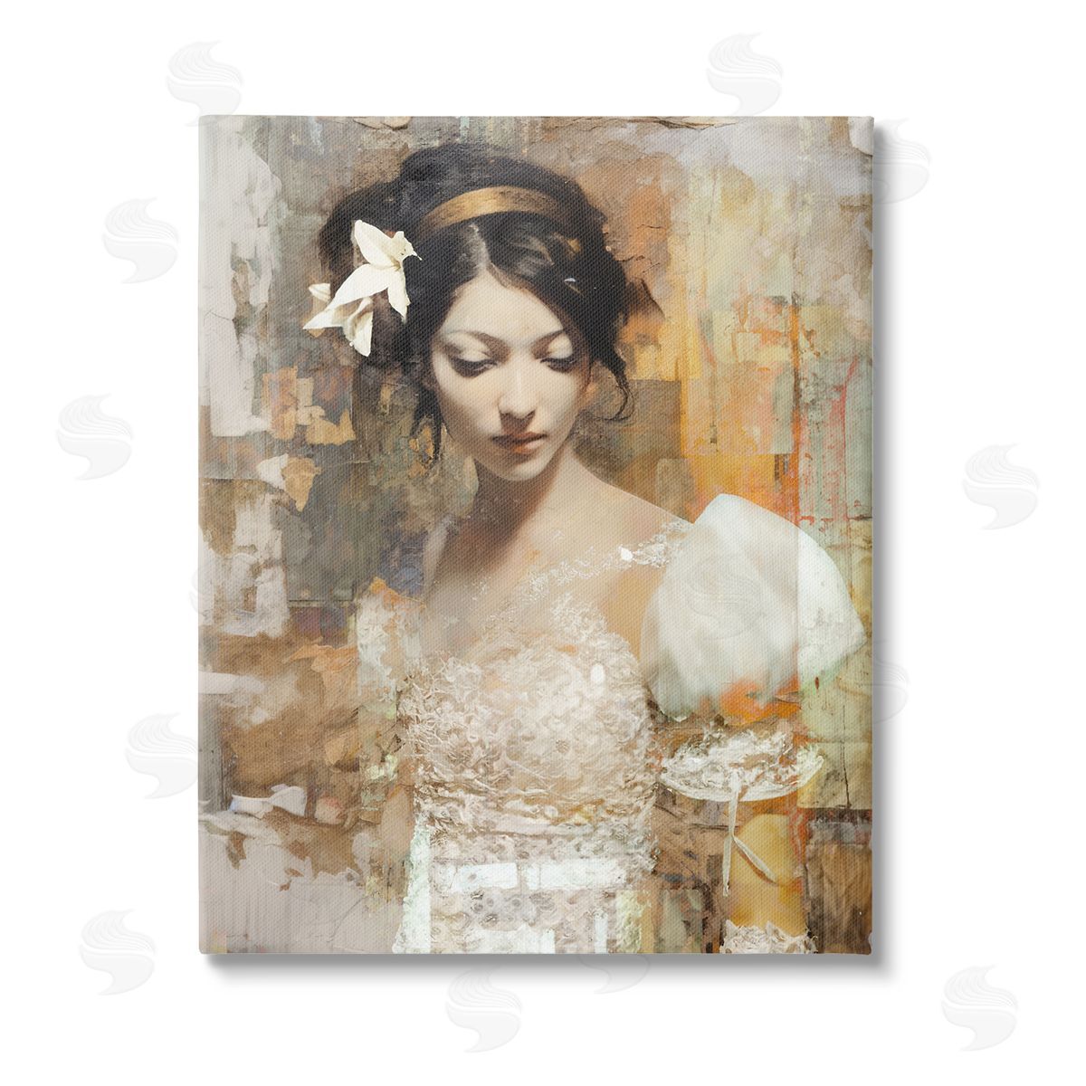 Enrico McGarrigle Abstract Bride Collage Canvas Wall Art Print