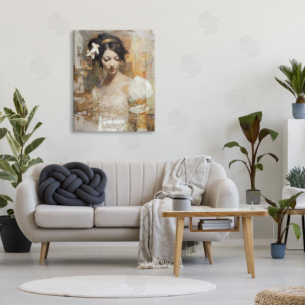 Enrico McGarrigle Abstract Bride Collage Canvas Wall Art Print in Room