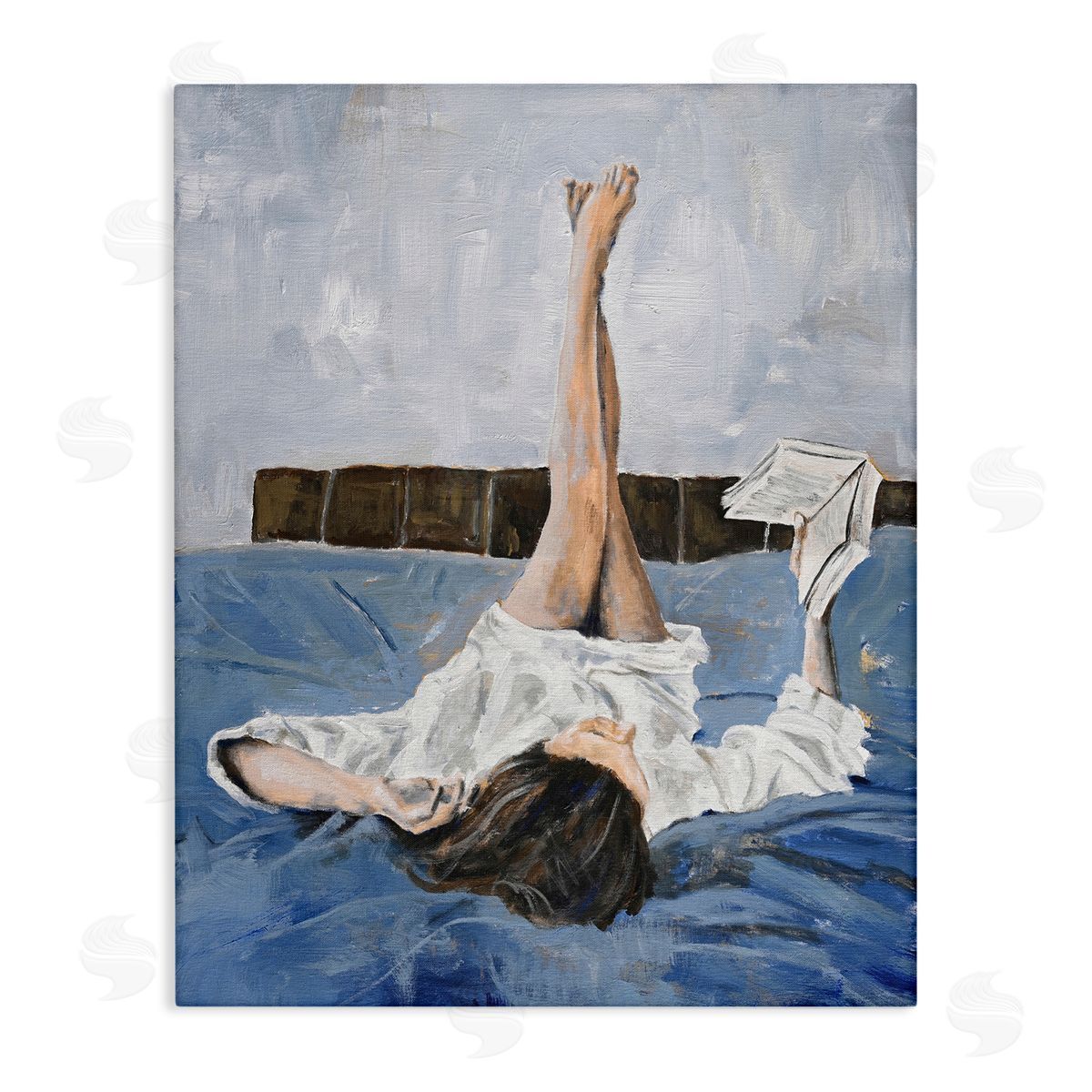 Design Fabrikken Woman Reading Book Canvas Wall Art