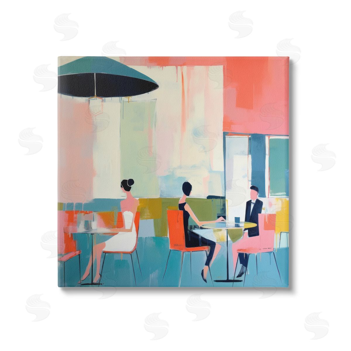 Irena Orlov People in Restaurant Canvas Wall Art