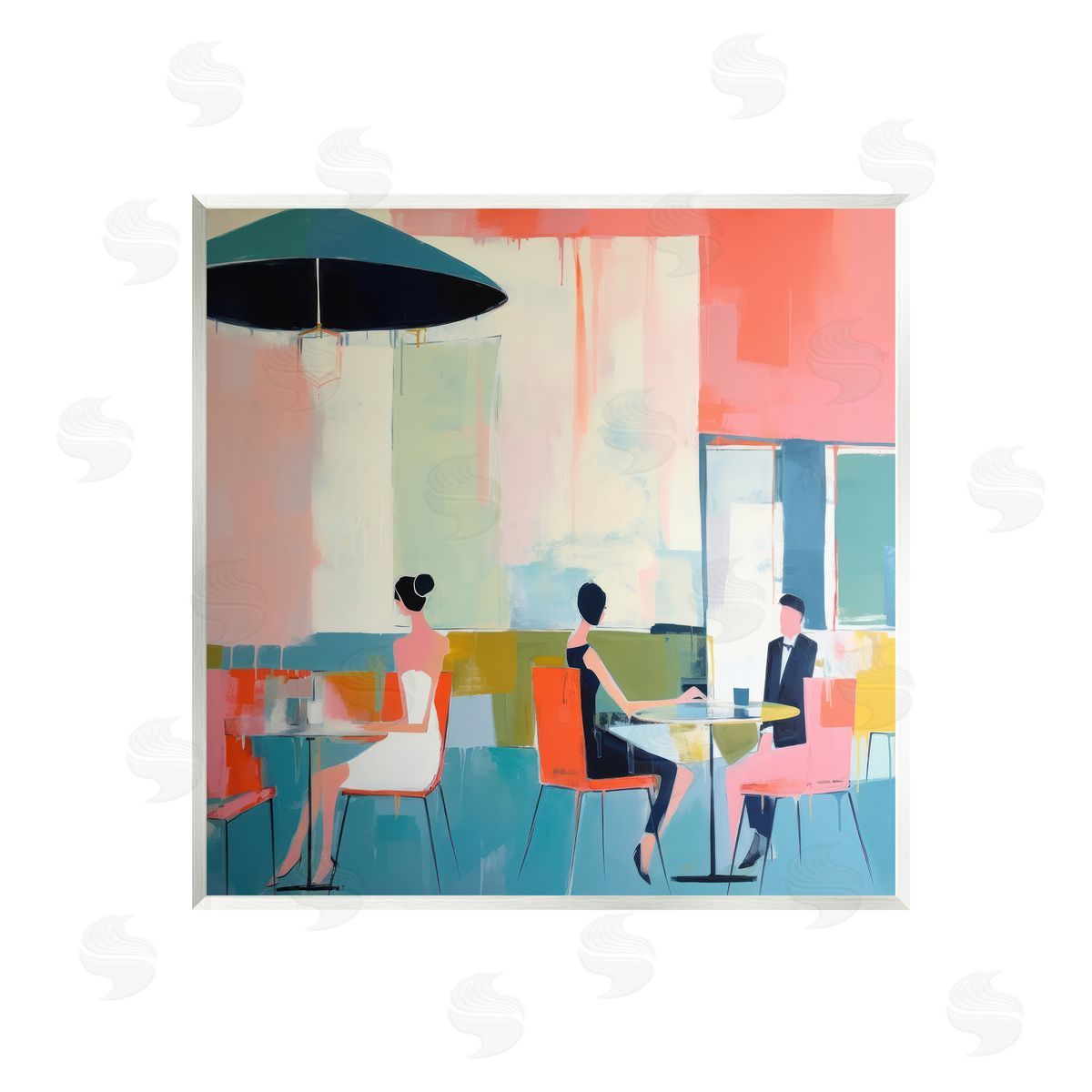 Irena Orlov People in Restaurant Wall Plaque Artside_