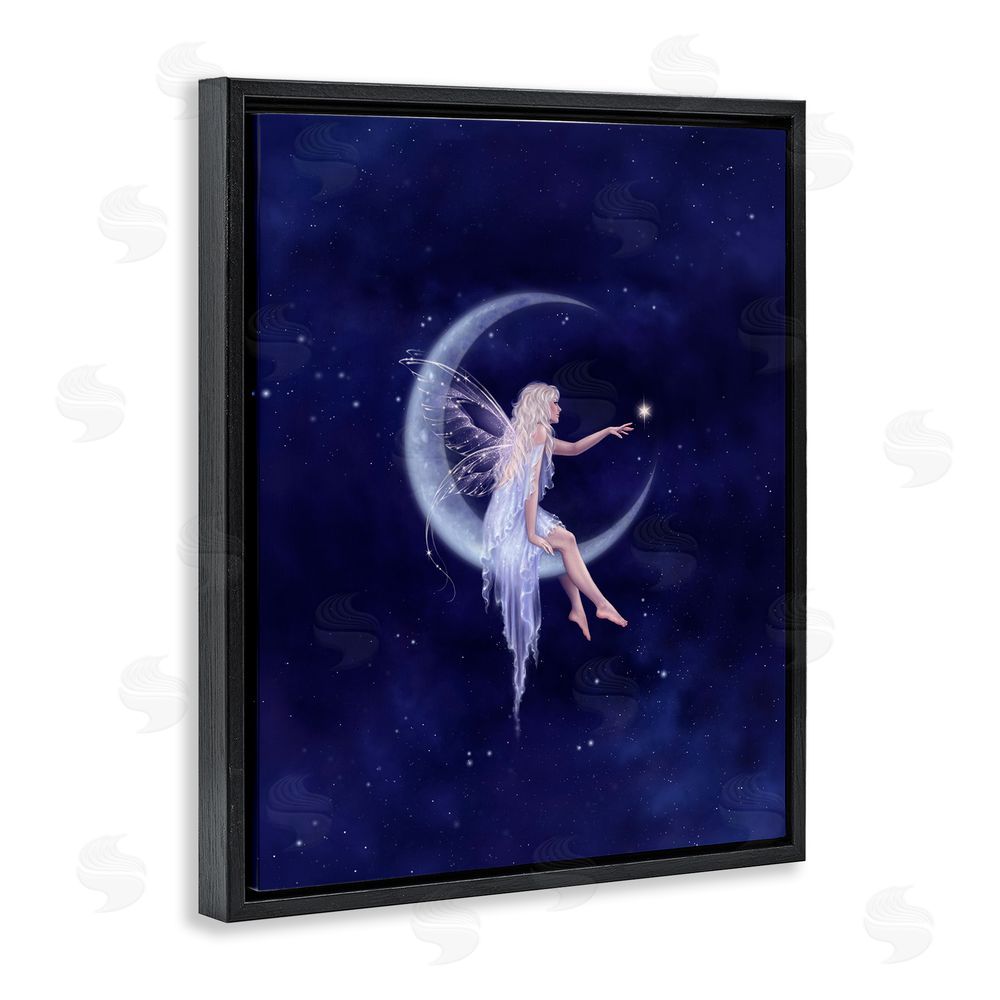 Rachel Anderson Birth of a Star Fairy Black Floating Frame Canvas Wall Art Print