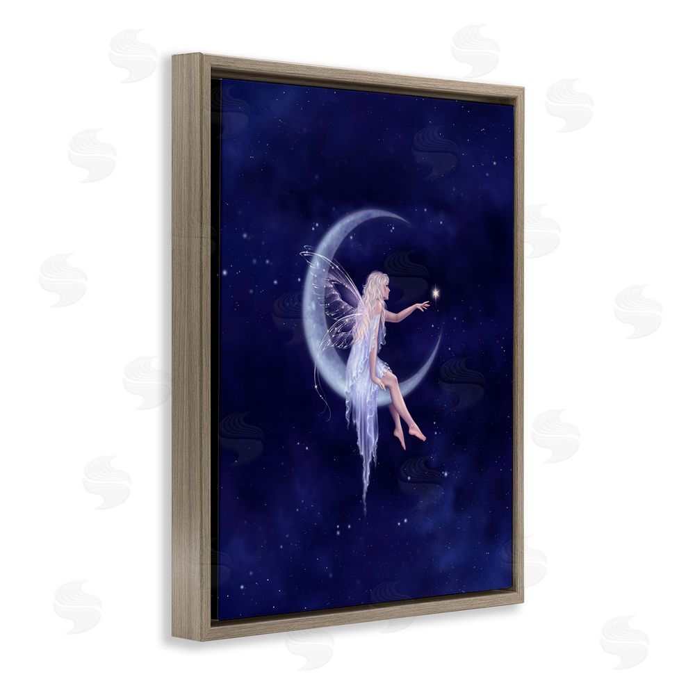 Rachel Anderson Birth of a Star Fairy Brown Floating Frame Canvas Wall Art Print
