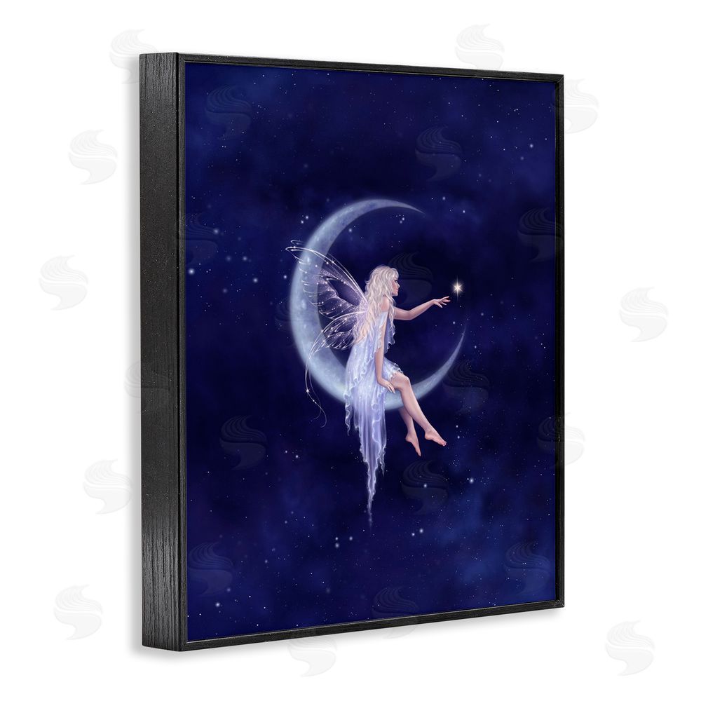 Rachel Anderson Birth of a Star Fairy Black Framed Giclee Wall Art Print