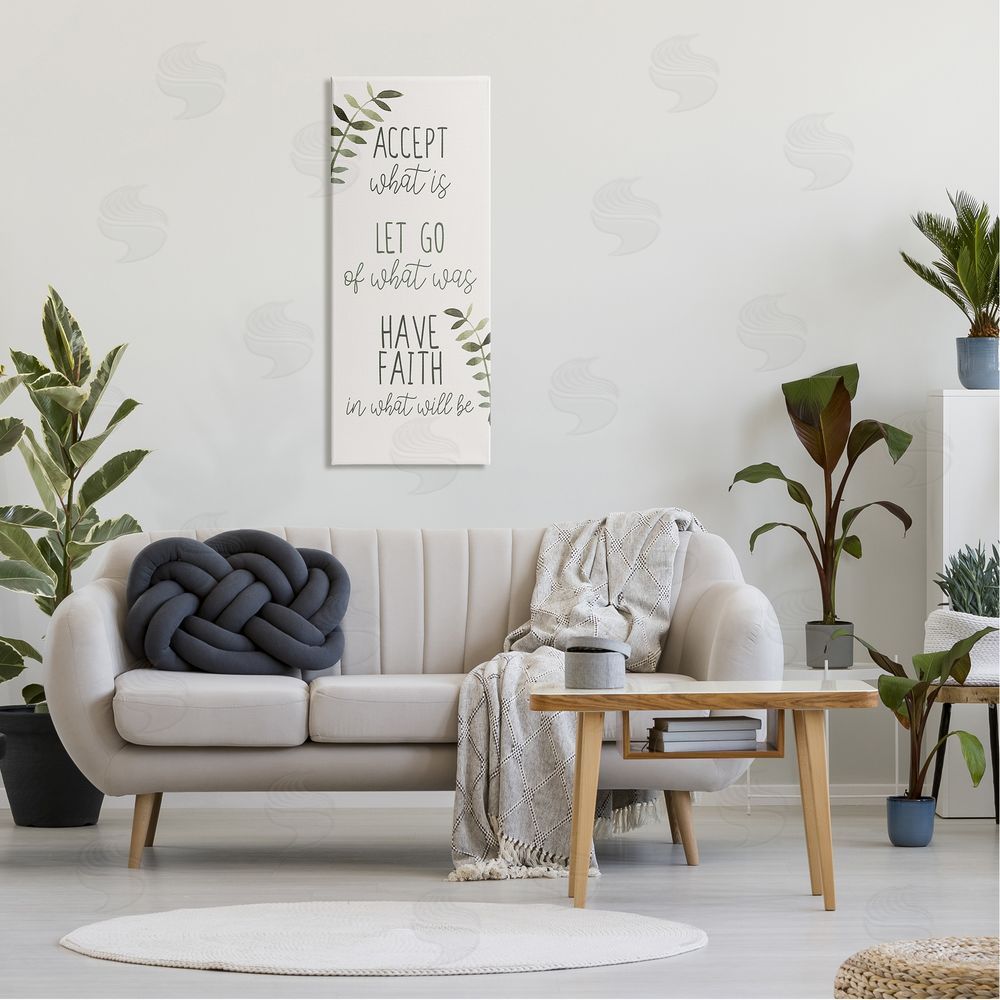 Kim Allen Accept & Have Faith Canvas Wall Art Print in Room