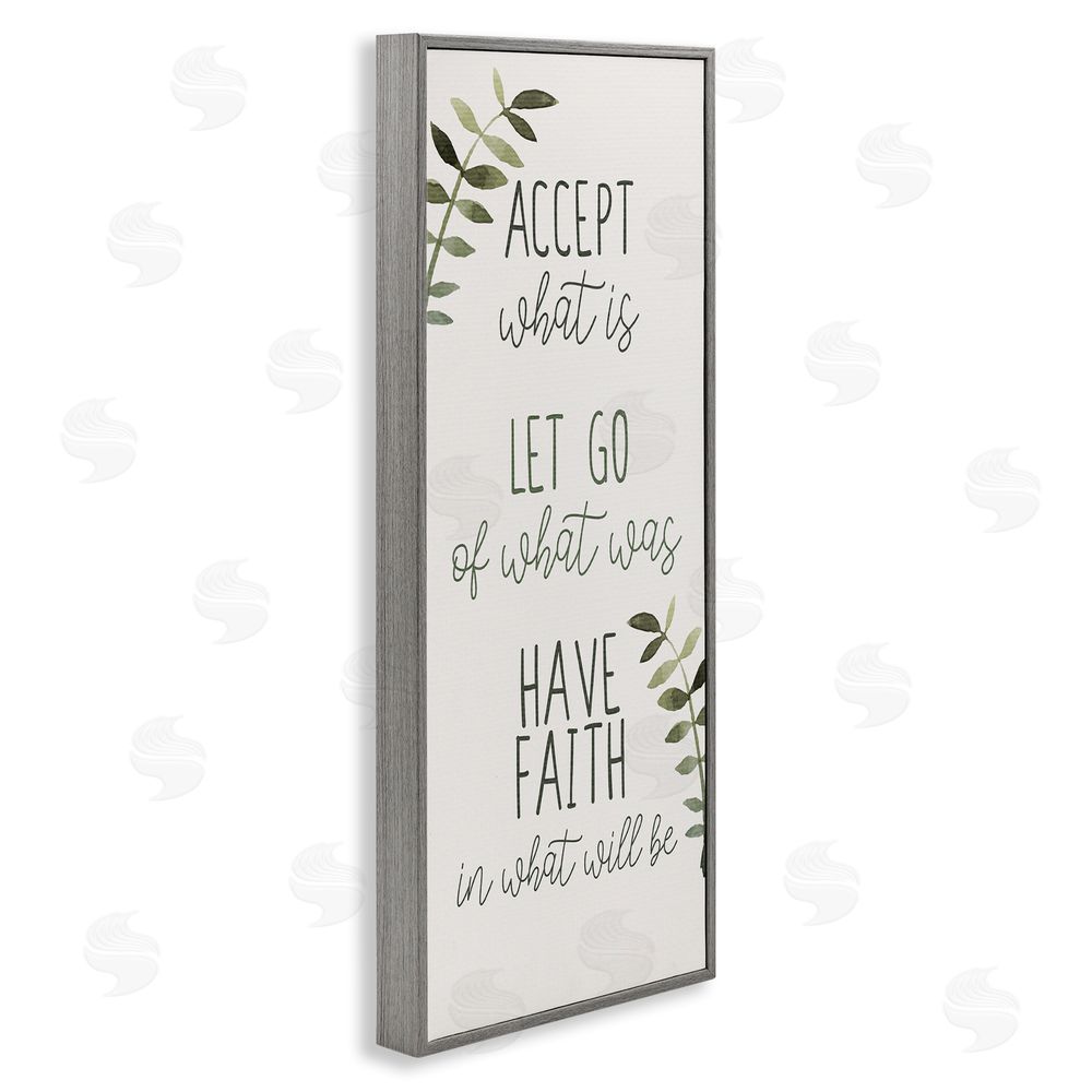 Kim Allen Accept & Have Faith Gray Framed Giclee Wall Art Print