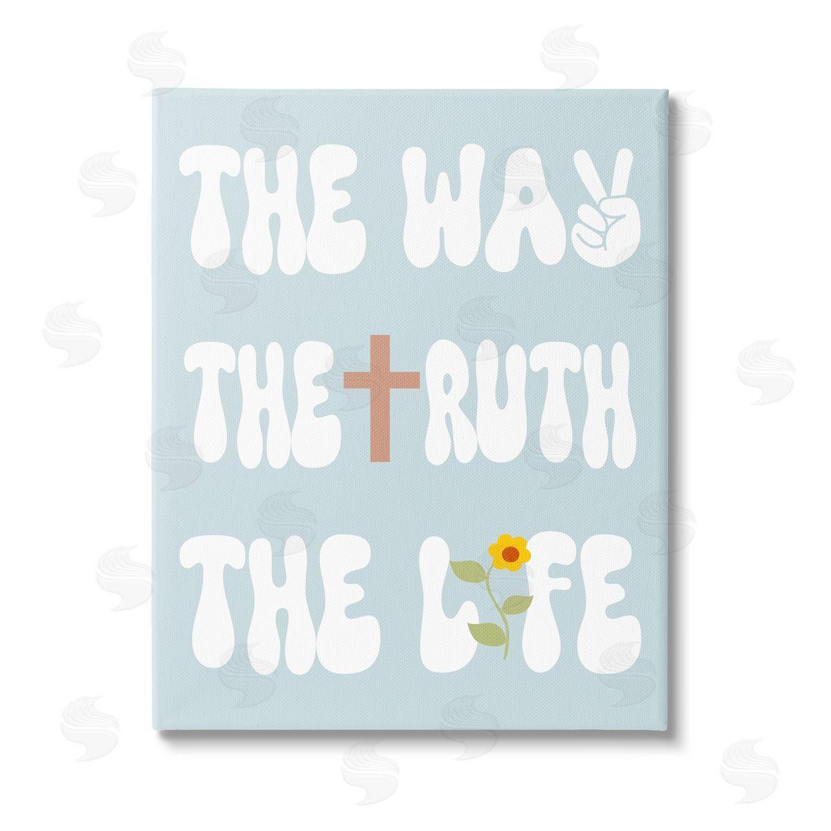 Stupell Studio Retro Religious Phrase Canvas Wall Art Print
