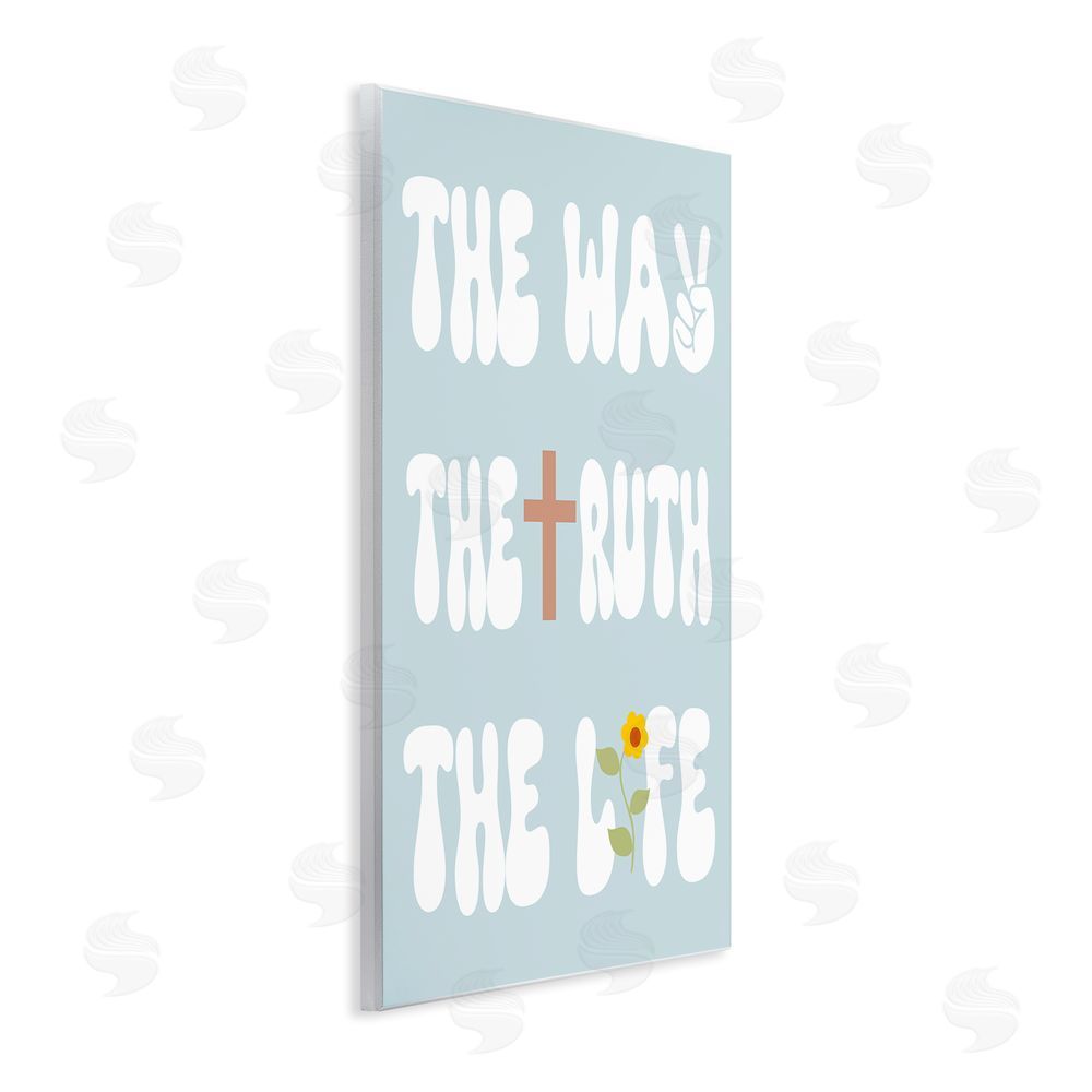 Stupell Studio Retro Religious Phrase Wooden Wall Plaque Art Print