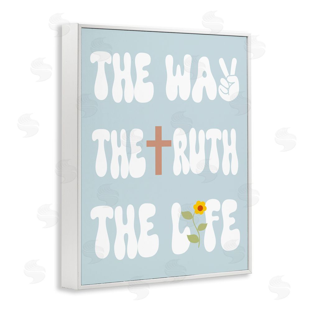 Stupell Studio Retro Religious Phrase White Framed Giclee Wall Art Print
