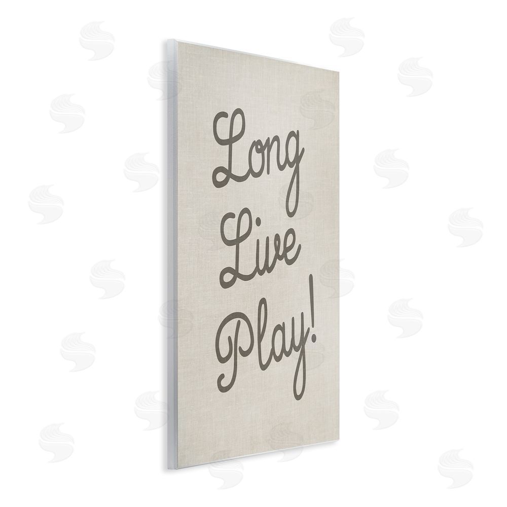 Stupell Studio Long Live Play Phrase Wooden Wall Plaque Art Print