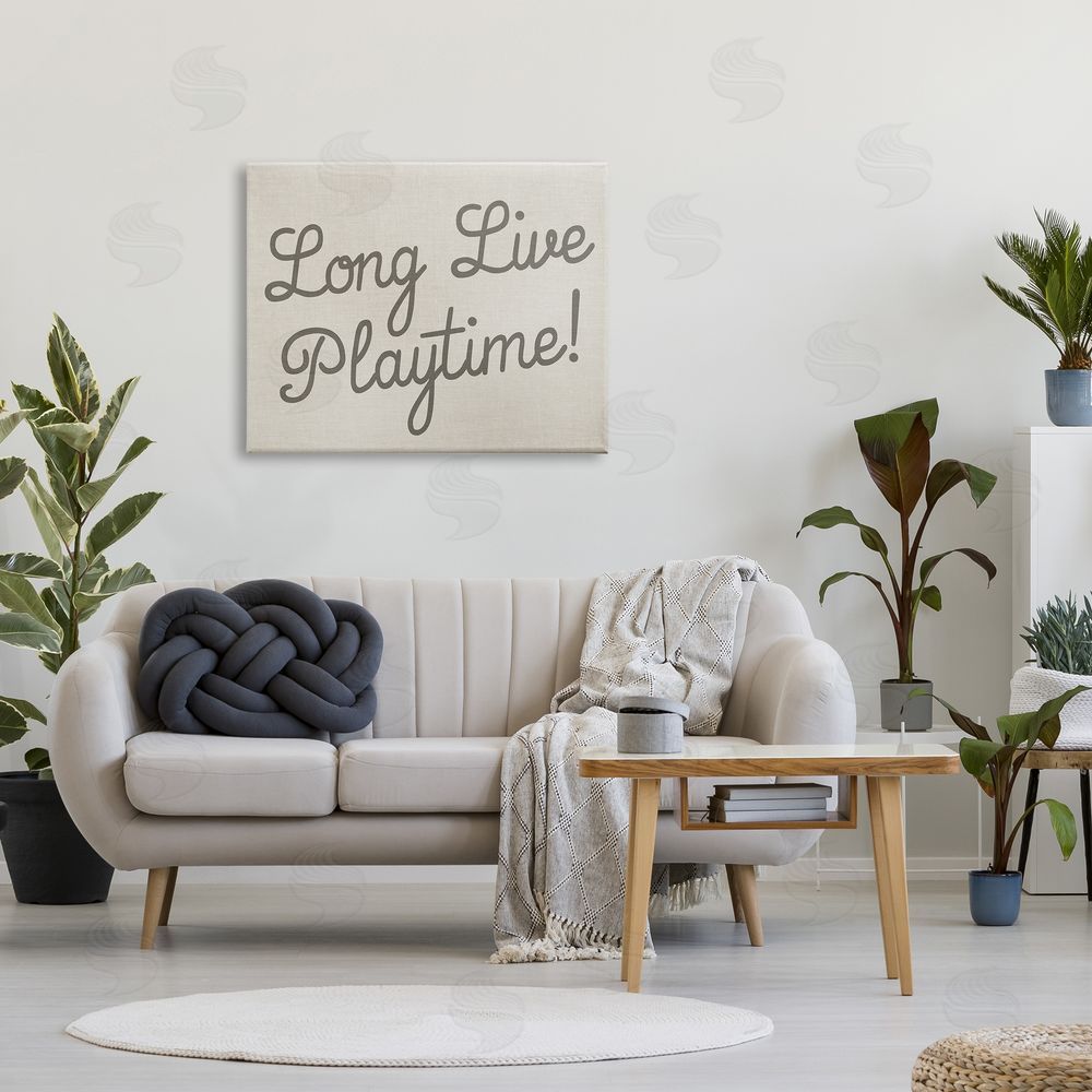 Stupell Studio Long Live Playtime Canvas Wall Art Print in Room