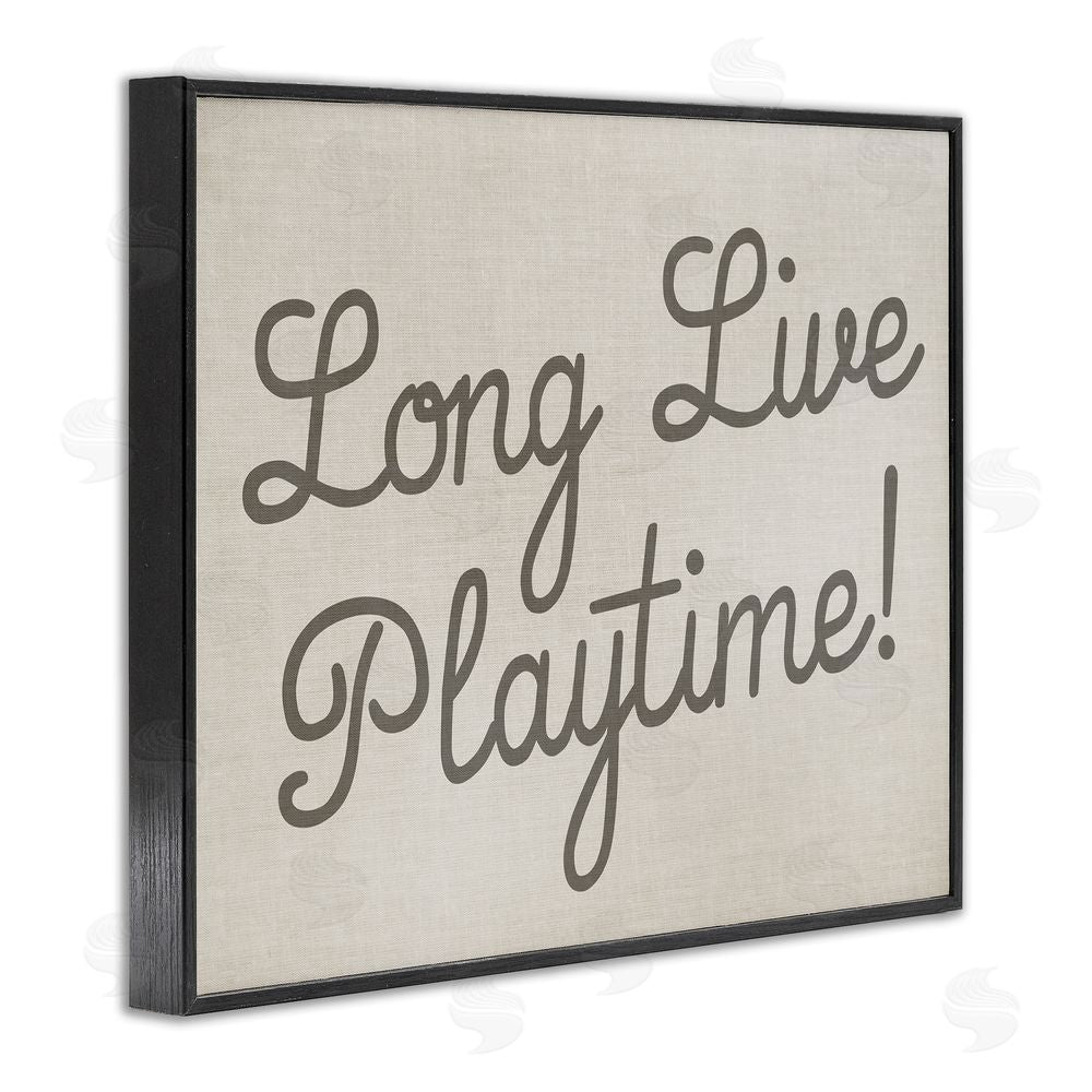 Stupell Studio Long Live Playtime Black Framed Giclee Wall Art Print