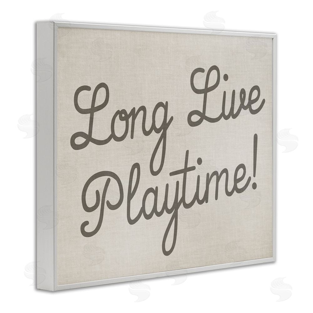 Stupell Studio Long Live Playtime White Framed Giclee Wall Art Print
