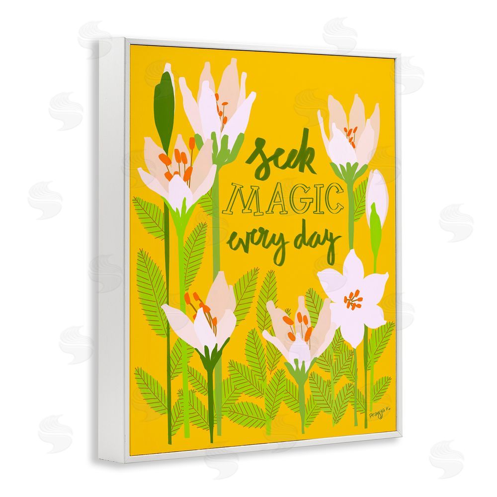 Pragya Kothari Seek Magic Every Day White Framed Giclee Wall Art Print