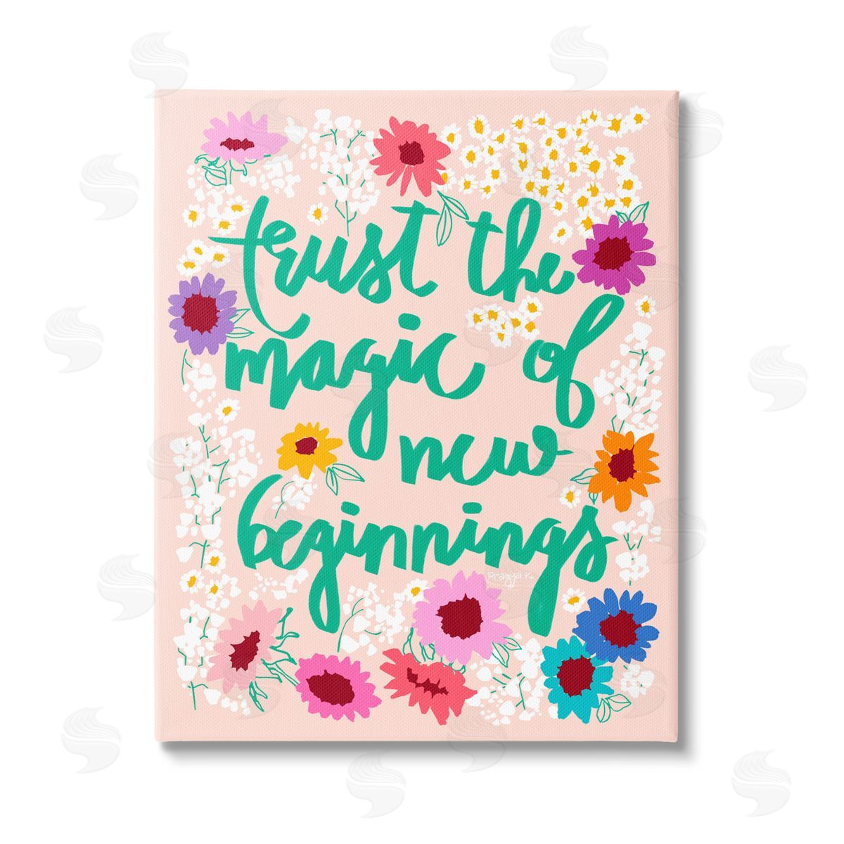 Pragya Kothari New Beginnings Phrase Canvas Wall Art Print