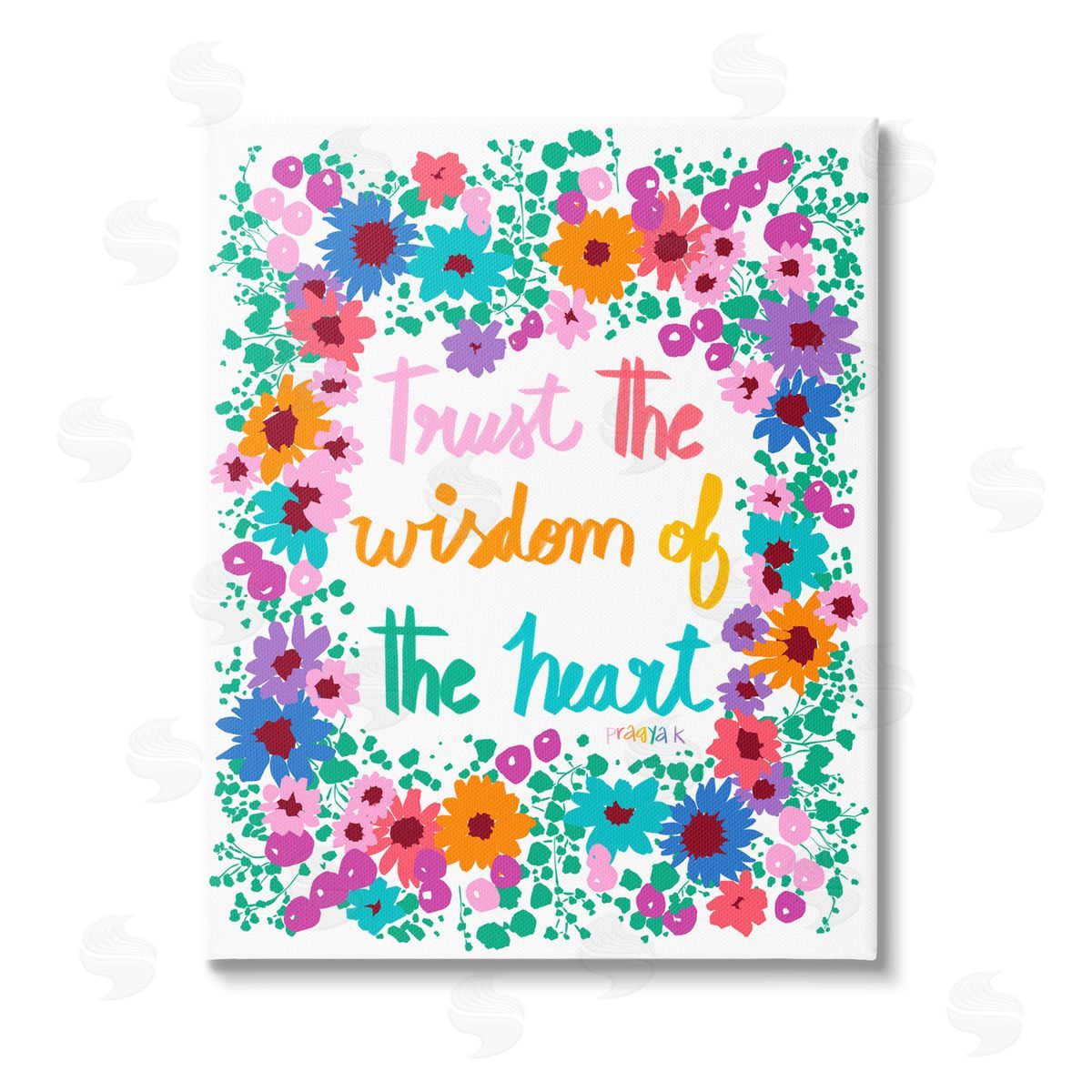 Pragya Kothari Wisdom of Heart Phrase Canvas Wall Art Print