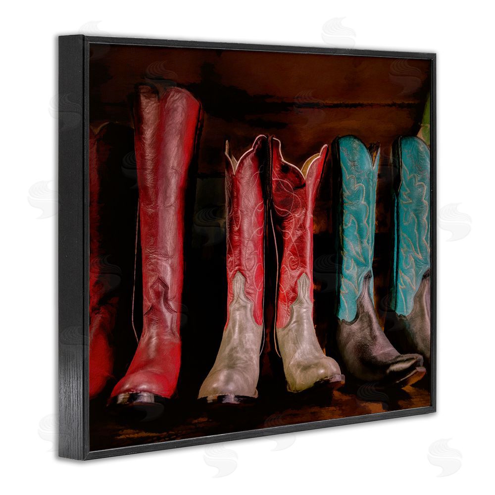 Beth Sheriden Cowgirl Boots Photography Black Framed Giclee Wall Art Print