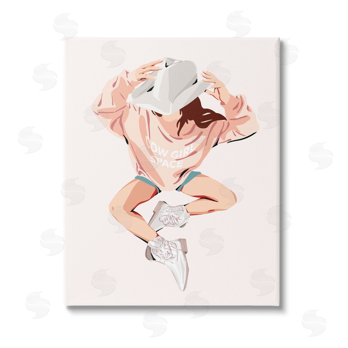 Ziwei Li Cowgirl Space Girl Canvas Wall Art Print