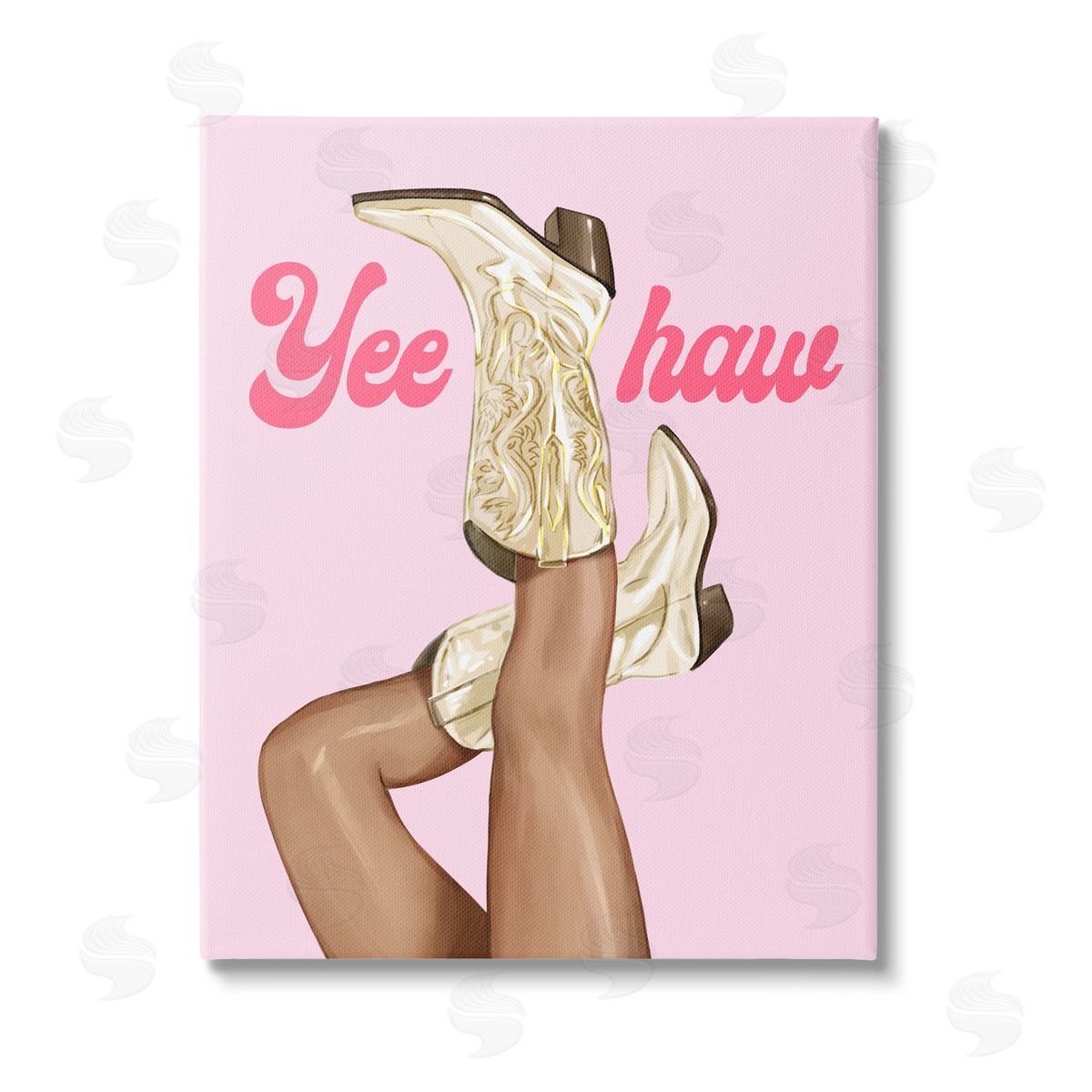 Ziwei Li Yeehaw Cowgirl Boots Canvas Wall Art Print
