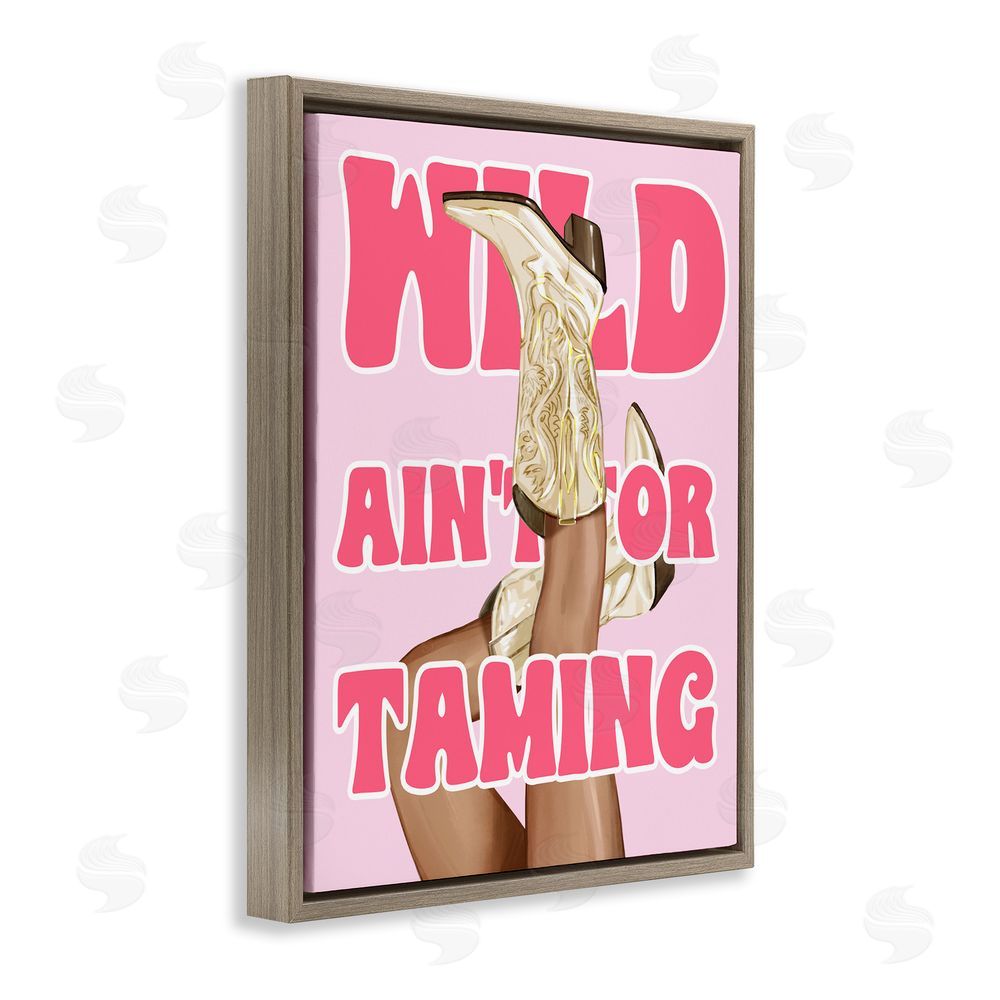 Ziwei Li Wild Ain't For Taming Brown Floating Frame Canvas Wall Art Print