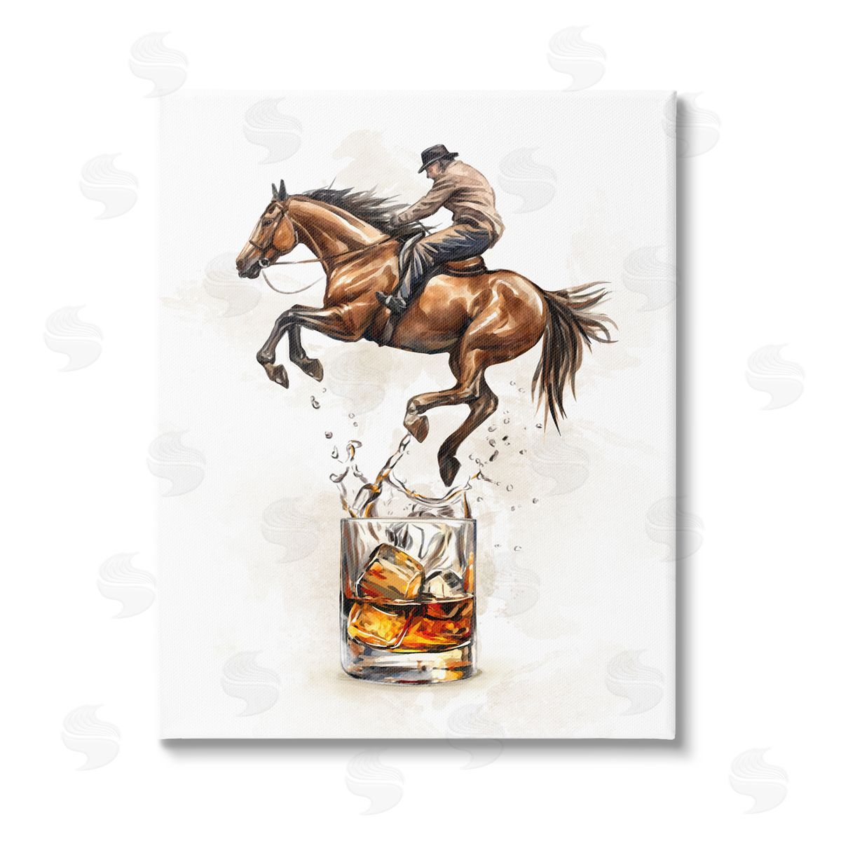 Ziwei Li Cowboy & Bourbon Canvas Wall Art Print