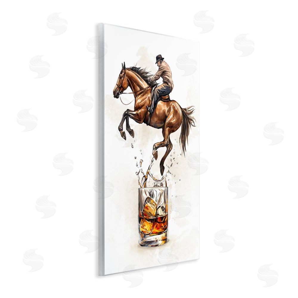 Ziwei Li Cowboy & Bourbon Wooden Wall Plaque Art Print
