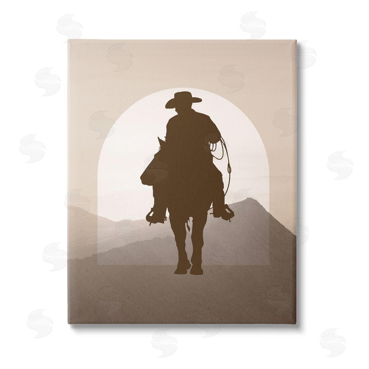 Karen Smith Cowboy & Desert Dunes Canvas Wall Art Print