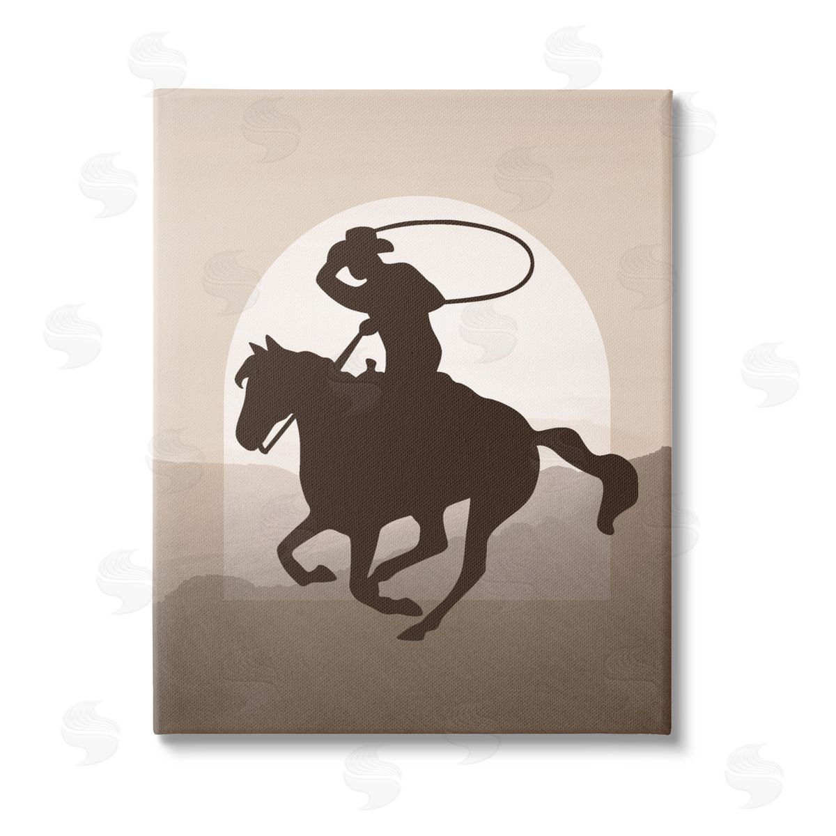 Karen Smith Cowboy with Lasso Canvas Wall Art Print