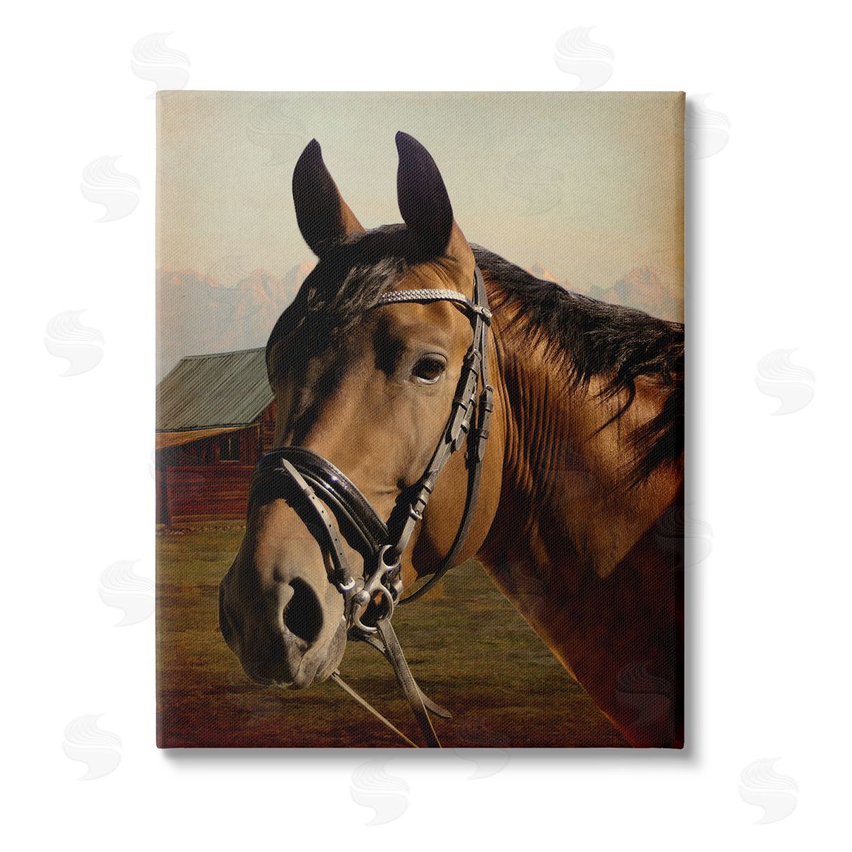 Marcus Prime Brown Horse Portrait Canvas Wall Art Print