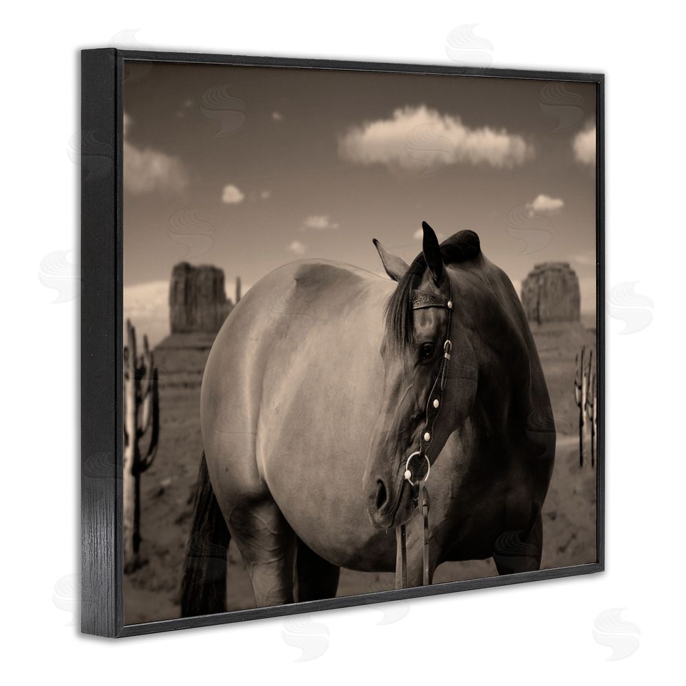 Marcus Prime Desert Horse Photography Black Framed Giclee Wall Art Print