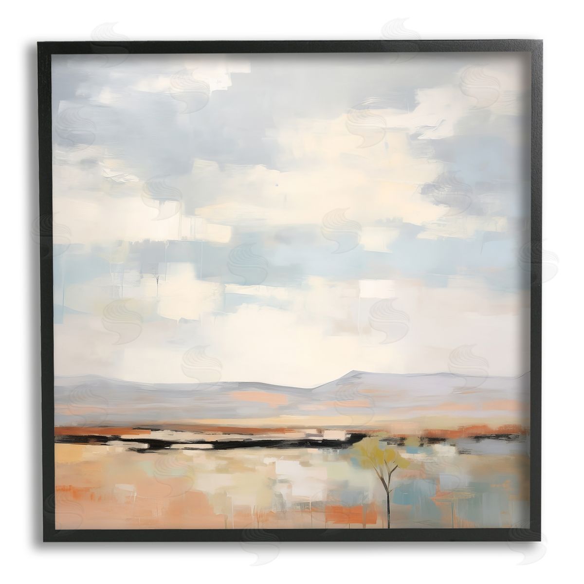Irena Orlov Modern Desert Painting Black Framed Giclee Wall Artside_
