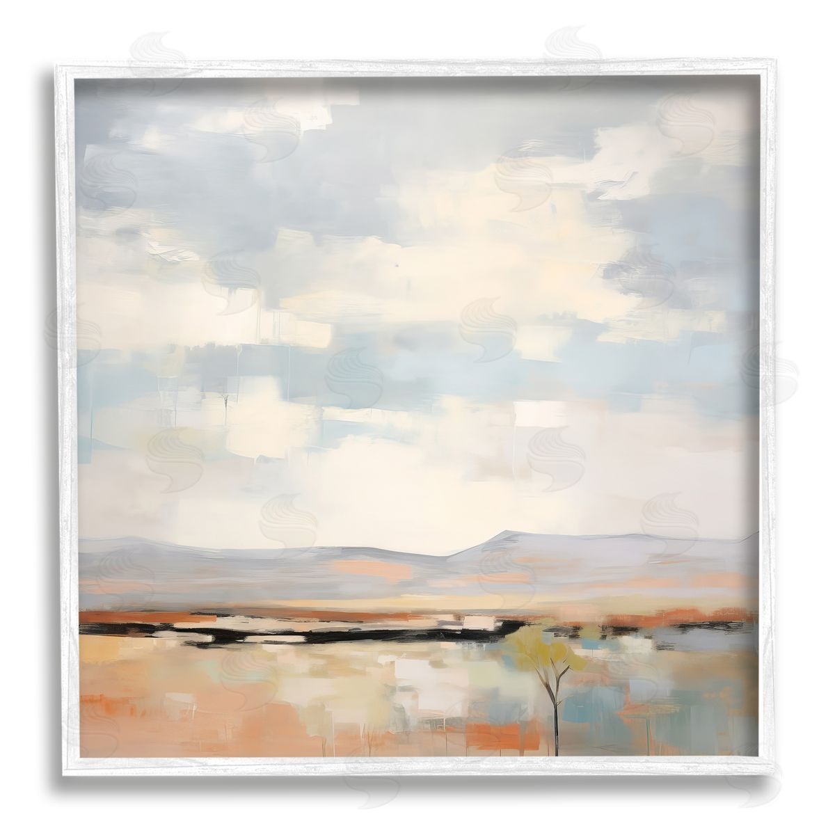 Irena Orlov Modern Desert Painting White Framed Giclee Wall Artside_