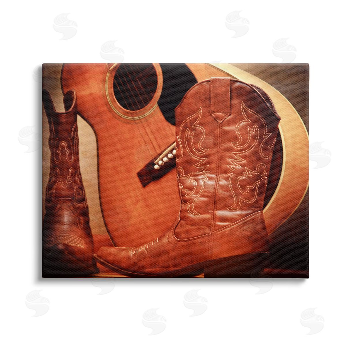 Daniel Sproul Guitar & Cowboy Boots Canvas Wall Art Print