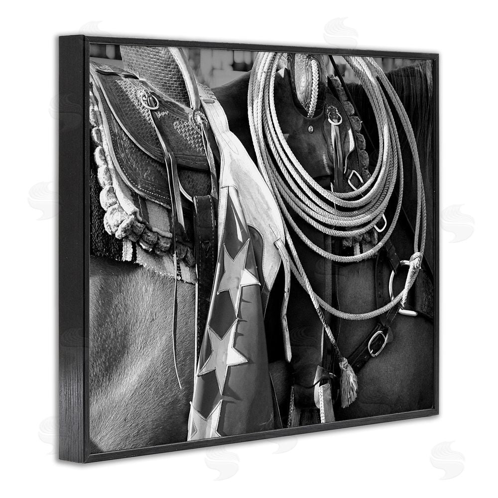 Steve Toole Equestrian Saddle Photography Black Framed Giclee Wall Art Print
