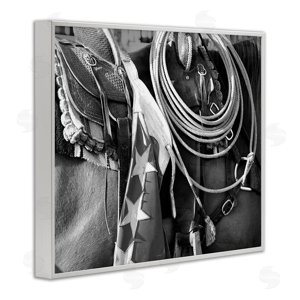 Steve Toole Equestrian Saddle Photography White Framed Giclee Wall Art Print