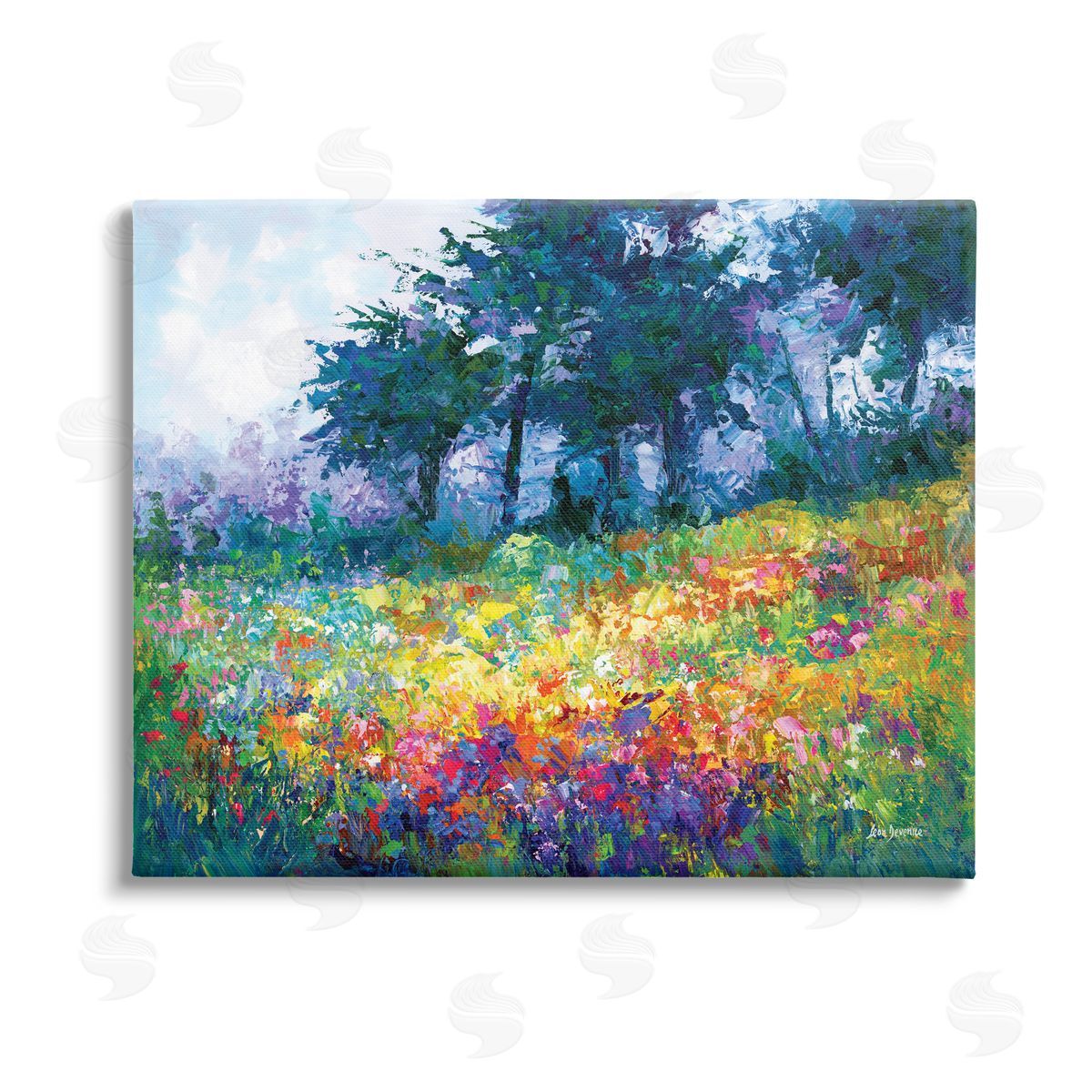 Leon Devenice Wildflowers in Bloom Meadow Canvas Wall Art Print
