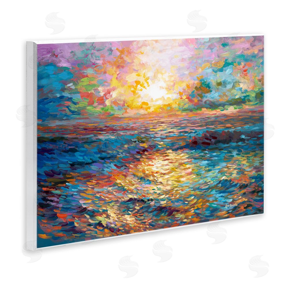 Leon Devenice Sunset in Mykonos Beach Wooden Wall Plaque Art Print