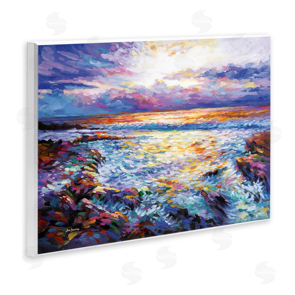 Leon Devenice Abstract Contemplation by the Sea Wooden Wall Plaque Art Print