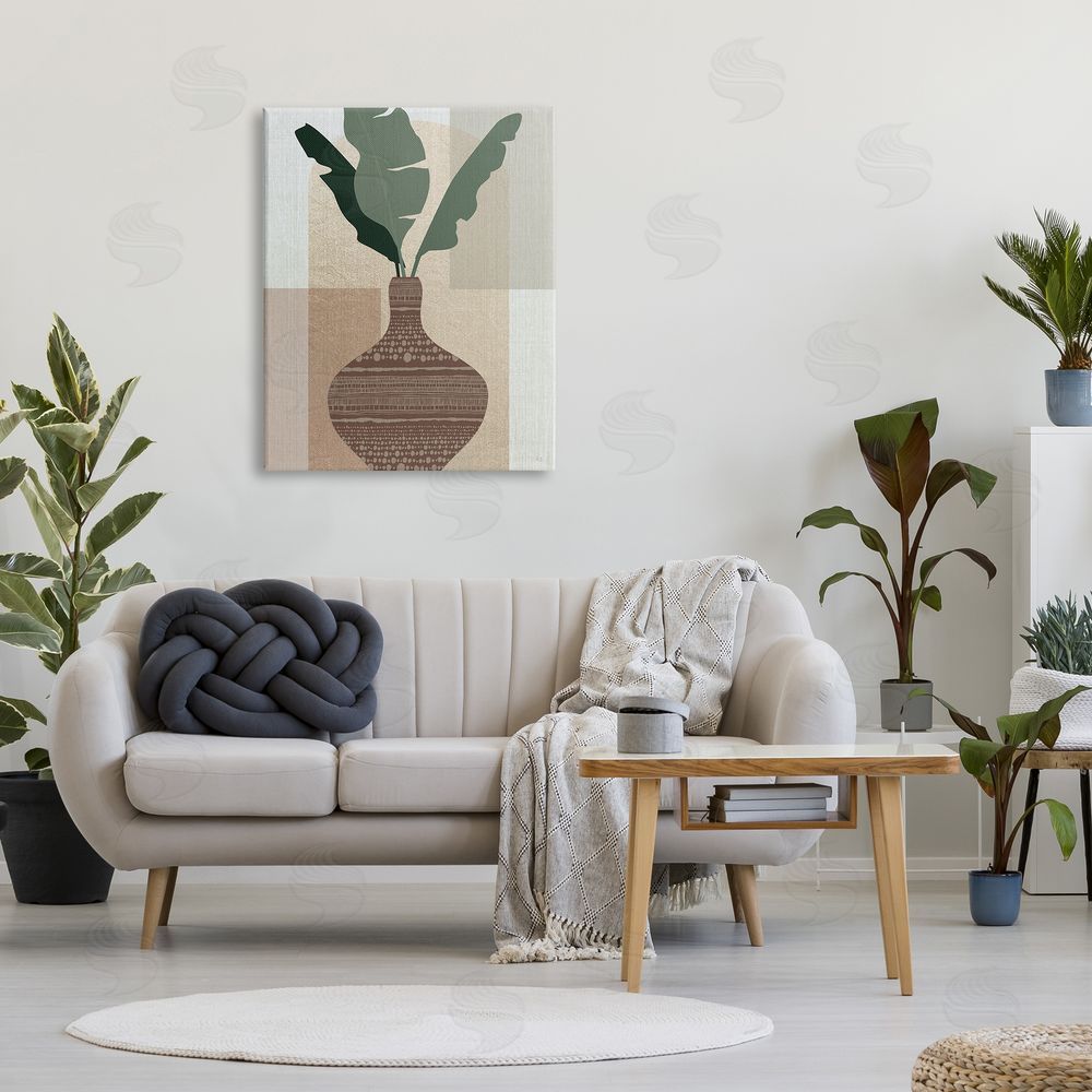 Susan Jill Earthy Boho Plant Sprigs Canvas Wall Art Print in Room