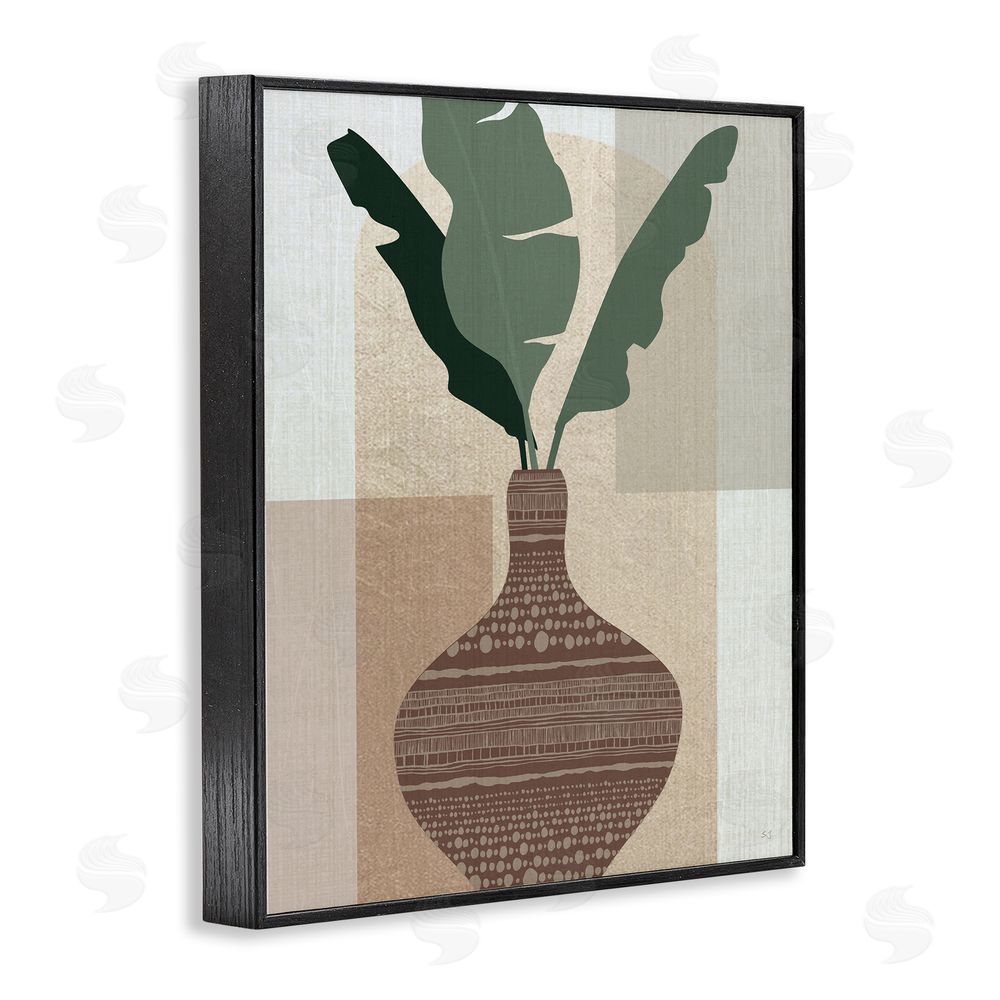 Susan Jill Earthy Boho Plant Sprigs Black Framed Giclee Wall Art Print
