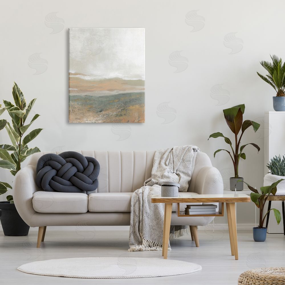 Carol Robinson Neutral Desert Abstraction Canvas Wall Art Print in Room